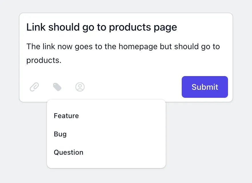 Organize all of the feedback with labels.