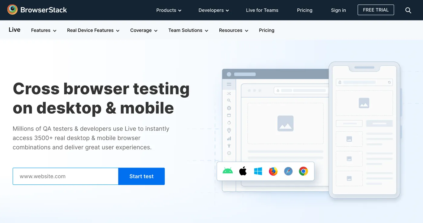 Browserstack header