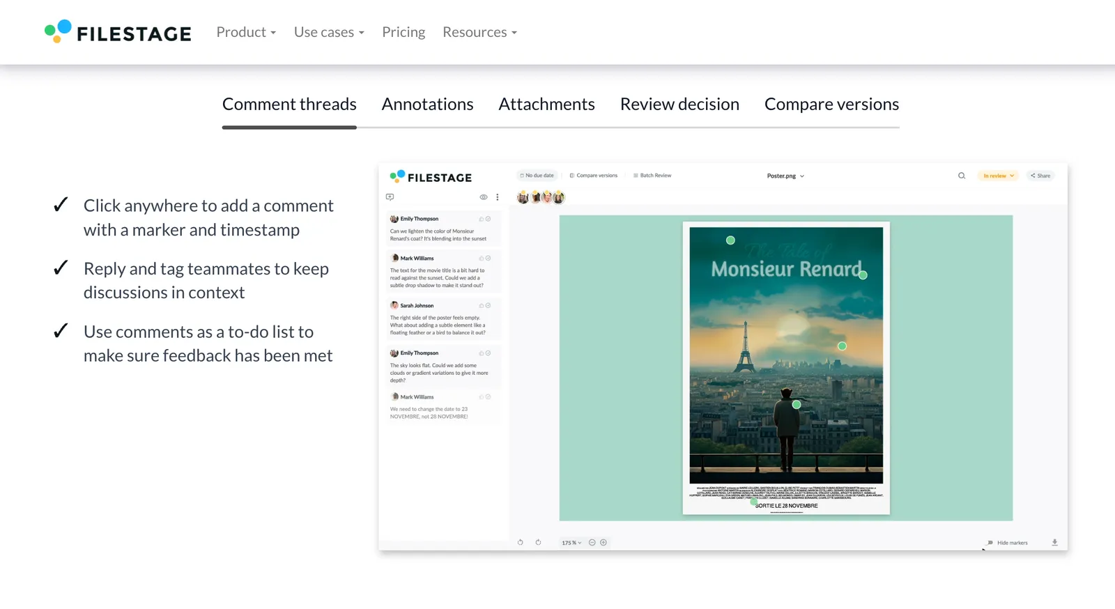 Filestage header