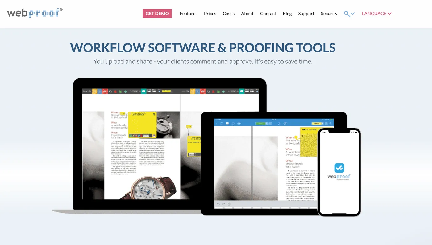 WebProof header